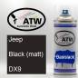 Preview: Jeep, Black (matt), DX9: 400ml Sprühdose, von ATW Autoteile West.